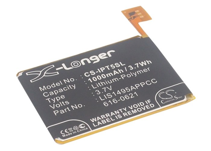 Apple 616-0621, LIS1495APPCC MP3-soitin akku 1000mAh