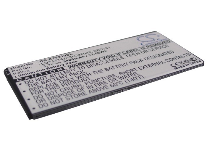 ZTE Li3734T42P3hC86049, SBC791 tahvelarvuti aku 3400mAh