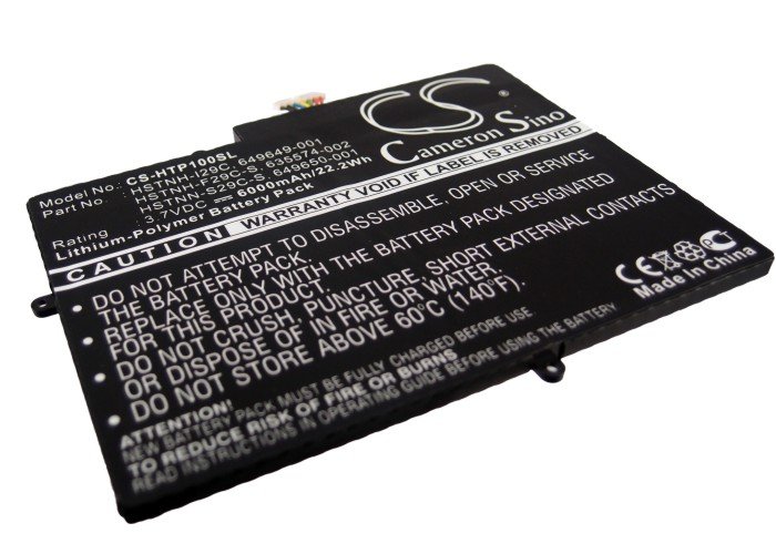 HP HSTNH-I29C, HSTNH-F29C-S, 635574-001 tahvelarvuti aku 6000mAh