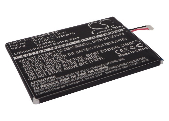 Lenovo A2107, A2207, A2, R6907 BL195, L12T1P31 battery 3200mAh