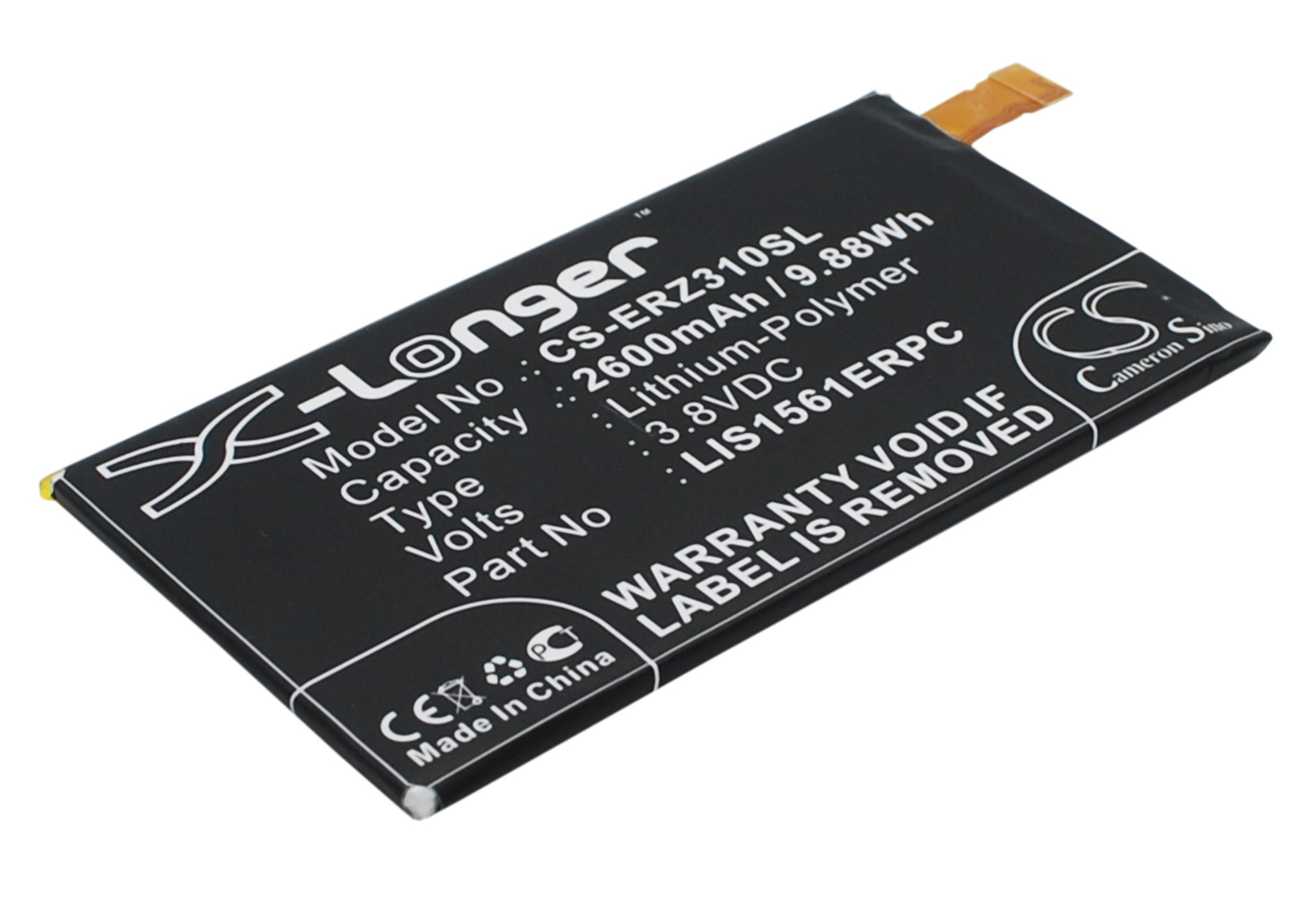 Sony Ericsson LIS1561ERPC mobiiltelefoni aku 2600mAh