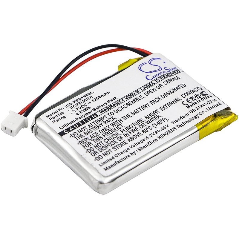 Dual 1ICP8/36/50 3.7V 1250mAh Li-Polymer GPS aku