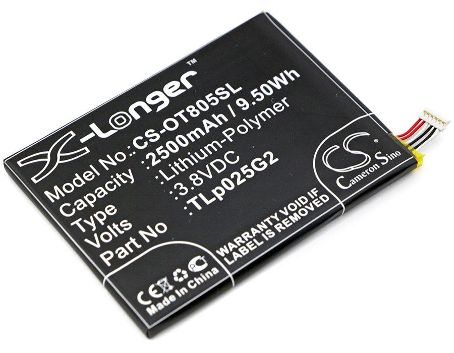 Alcatel CAC2580010C2, TLp025G2 3.8V 2500mAh Li-Polymer аккумулятор телефона