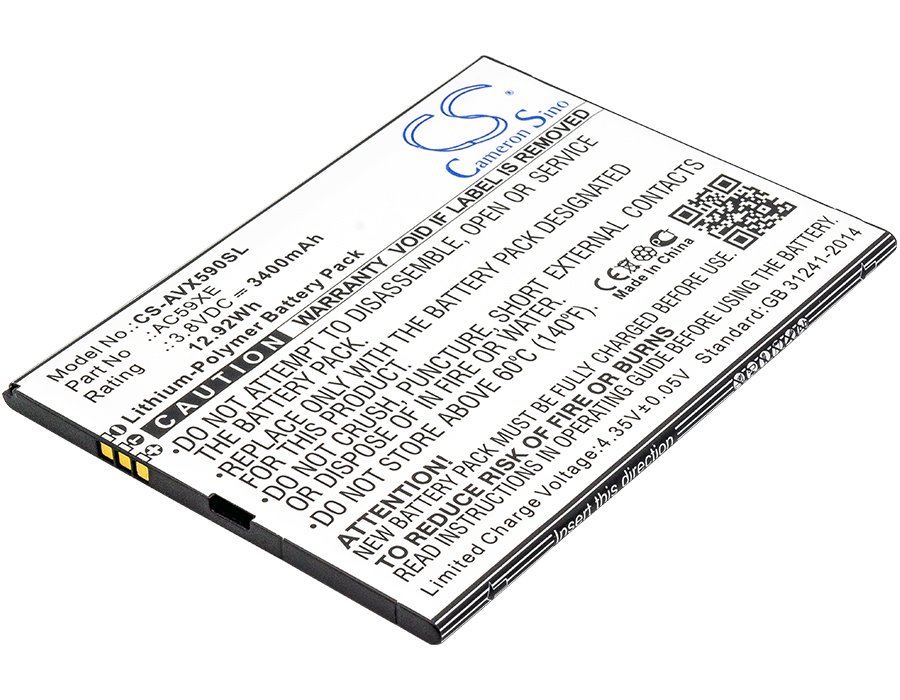 Archos AC59XE 3.8V 3400mAh Li-Polymer аккумулятор телефона
