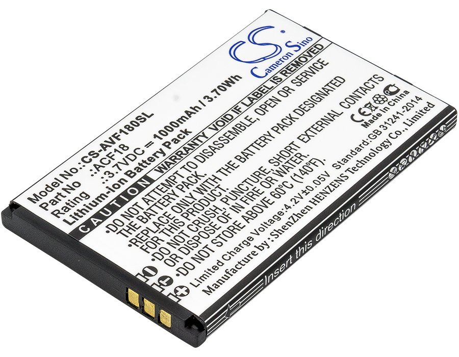 Archos ACF18, ACF18V2 3.7V 1000mAh Li-ion аккумулятор телефона