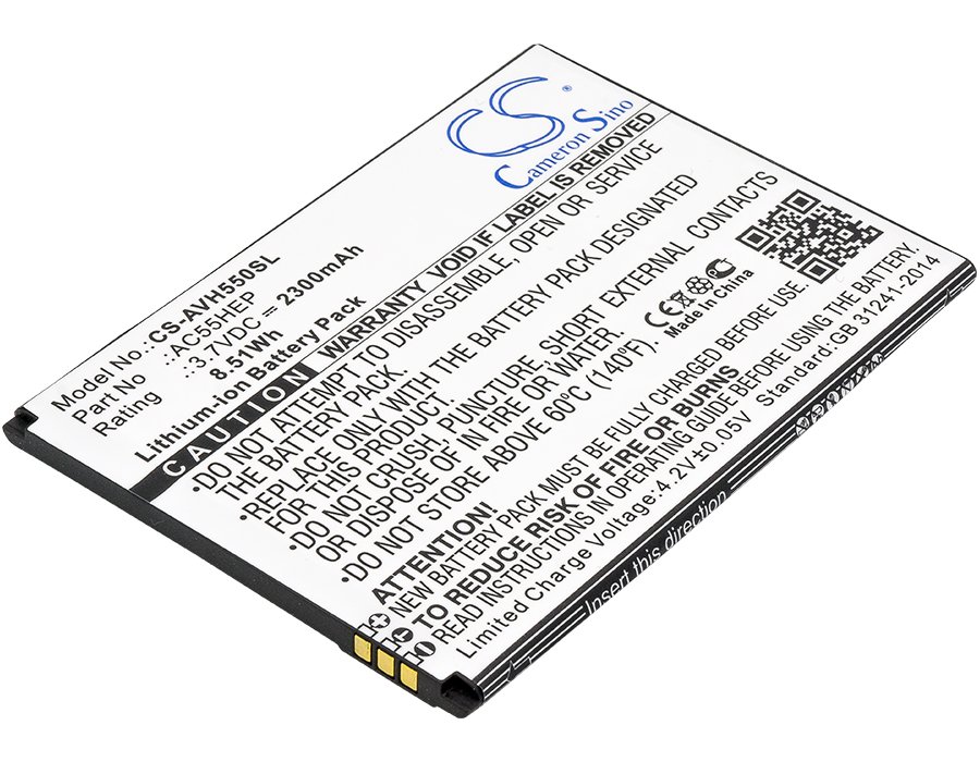 Archos AC55HEP, BSF20 3.7V 2300mAh Li-ion tālruņa akumulators