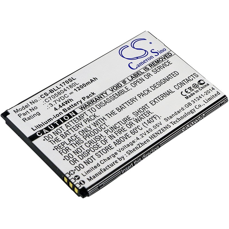 BLU C705804180L 3.7V 1200mAh Li-ion mobile phone battery