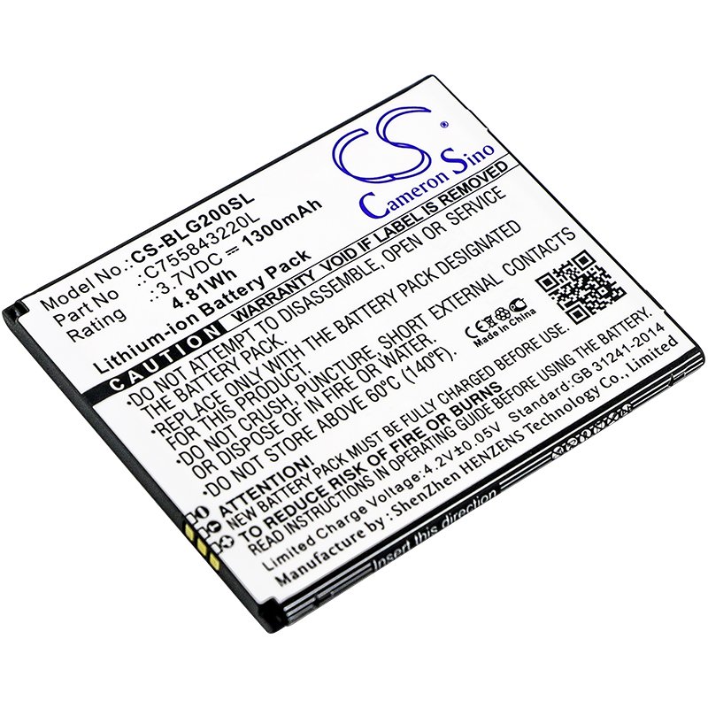 BLU C755843220L 3.7V 1300mAh Li-ion mobile phone battery