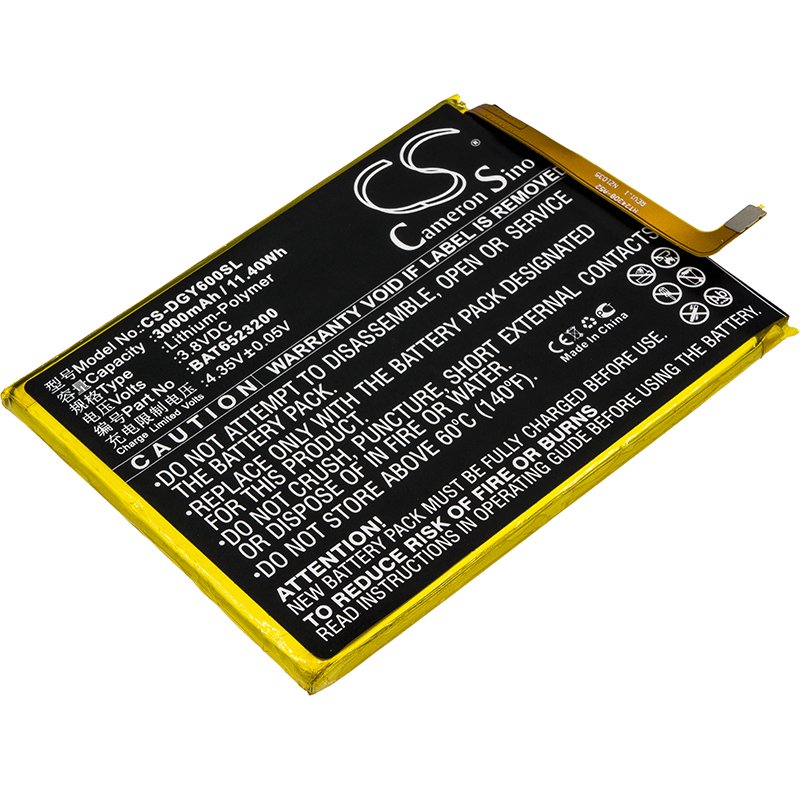 Doogee BAT6523200 3.8V 3000mAh Li-Polymer Mobilephone akumulatoru