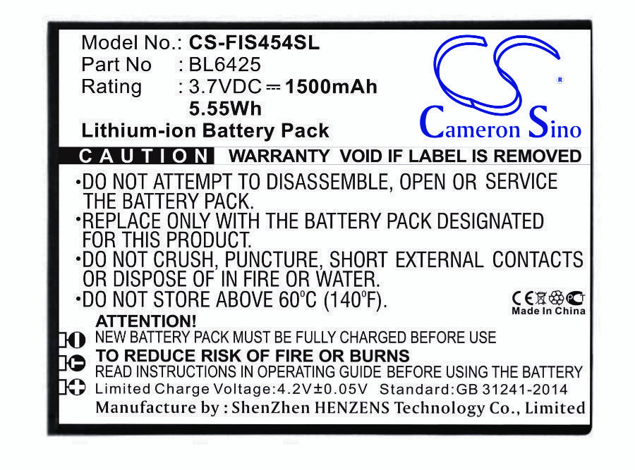 Fly BL6425 3.7V 1500mAh Li-ion Mobilephone aккумулятор