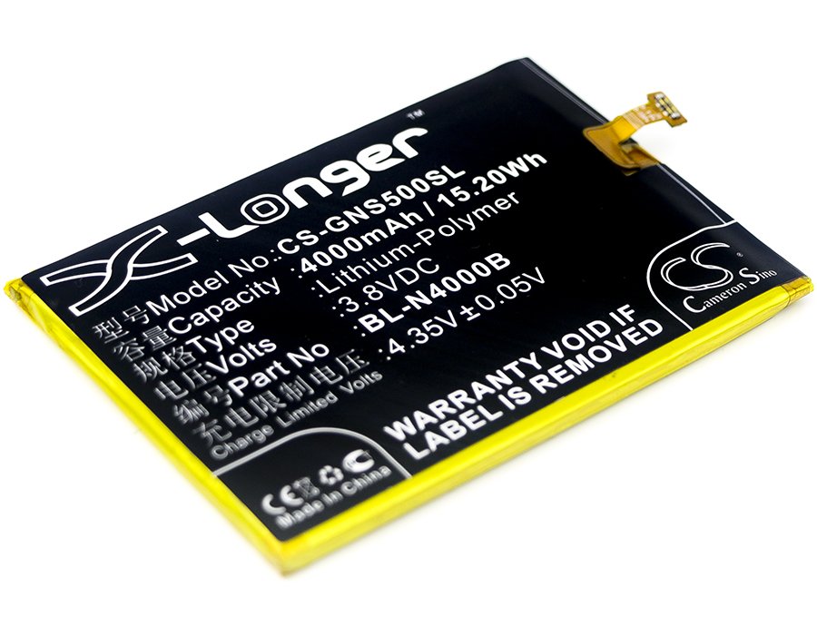 GIONEE BL-N4000B 3.8V 4000mAh Li-Polymer Mobilephone akumulatoru