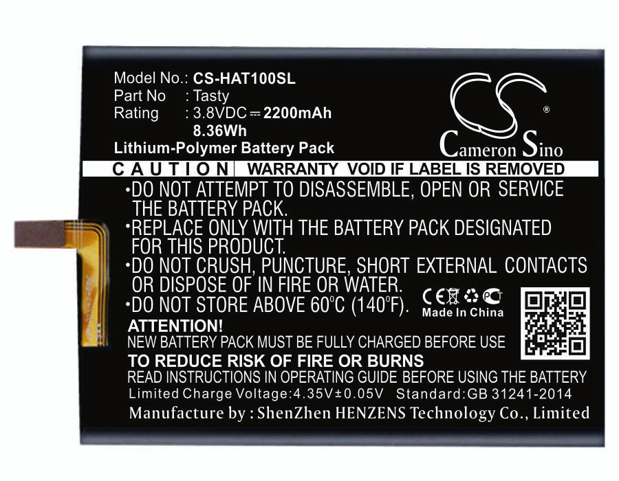 Highscreen Tasty 3.8V 2200mAh Li-Polymer Mobilephone akumulatoru