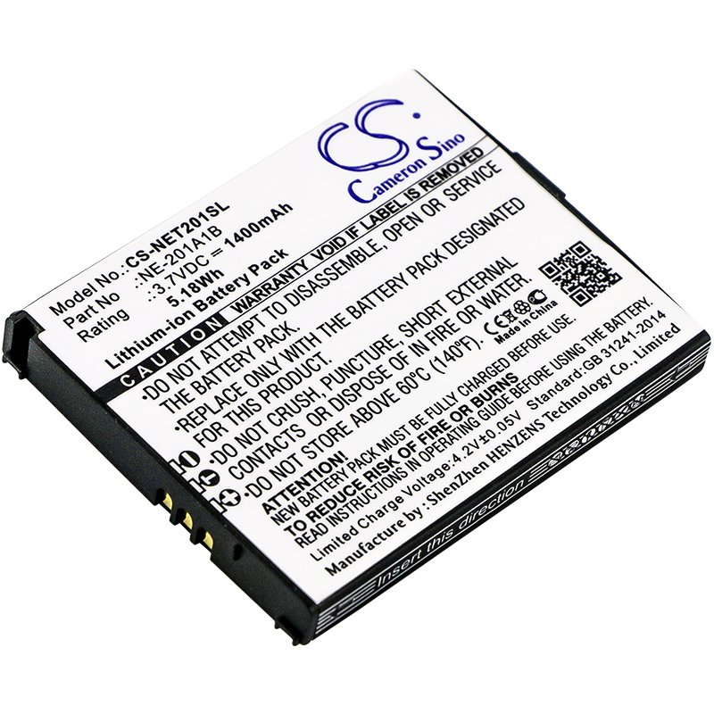 NEC NE-201A1B 3.7V 1400mAh Li-ion Mobilephone akumulatoru