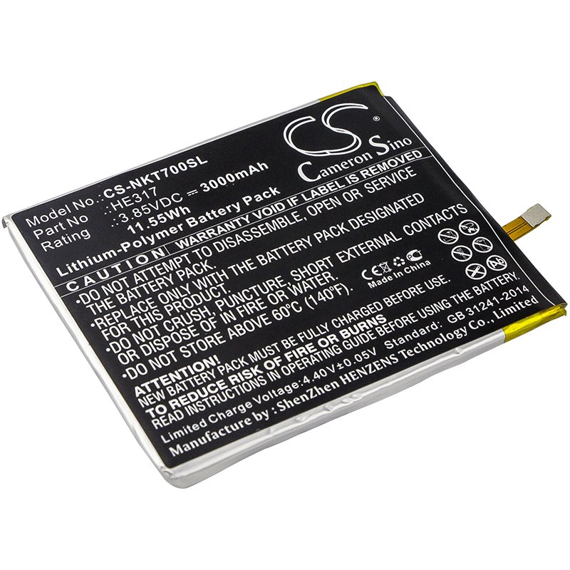 Nokia HE317 3.85V 3000mAh Li-Polymer Mobilephone akumulatoru