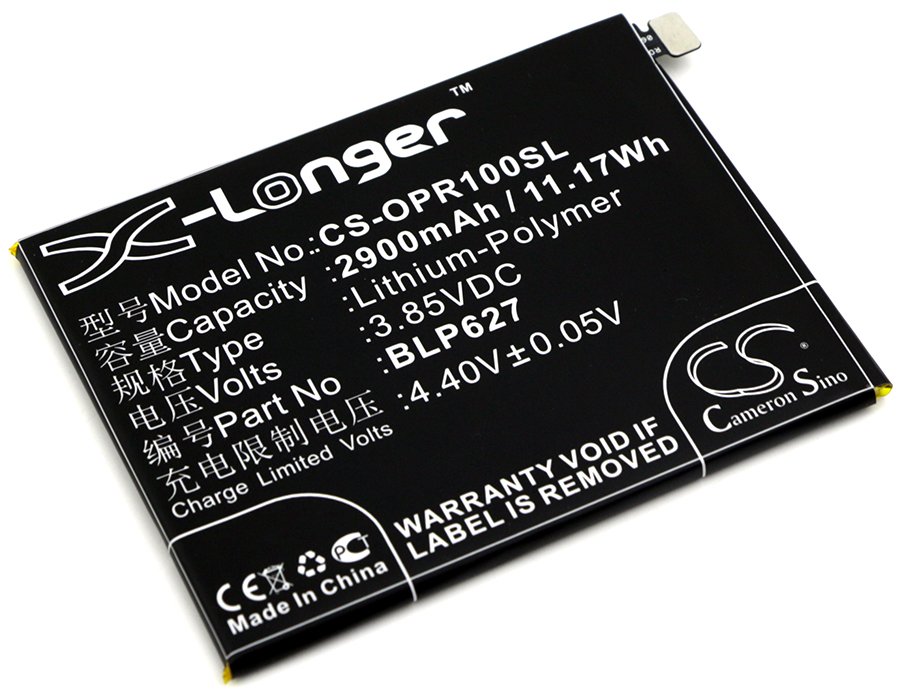 OPPO BLP627 3.85V 2900mAh Li-Polymer Mobilephone akumulatoru