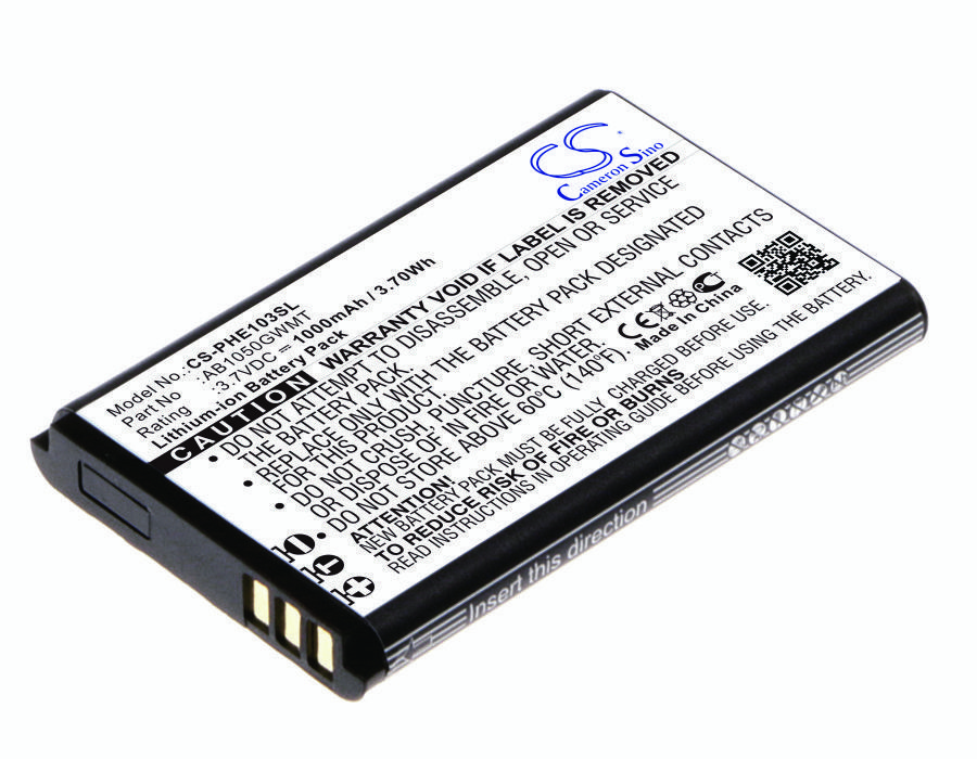 Philips AB1050GWMT 3.7V 1000mAh Li-ion Mobilephone akumulatoru