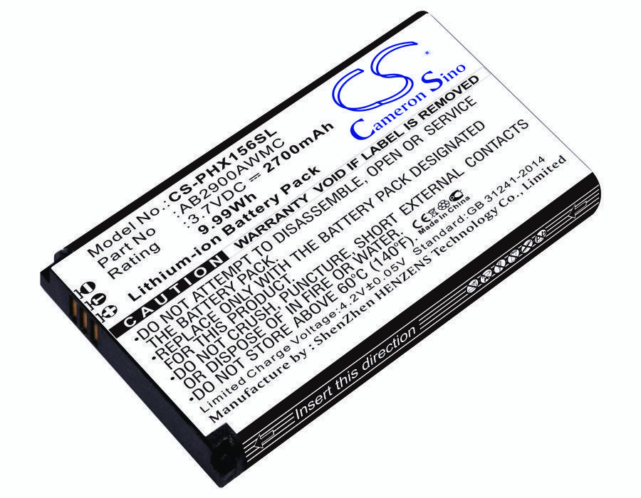 Philips AB2900AWMC 3.7V 2700mAh Li-ion Mobilephone akumulatoru