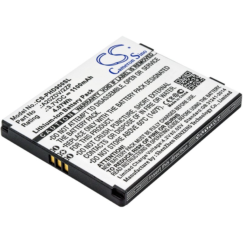 Philips A20ZDV/2ZP 3.7V 1100mAh Li-ion Mobilephone akumulatoru