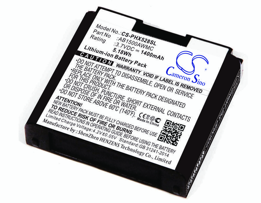 Philips AB1500AWMC 3.7V 1400mAh Li-ion Mobilephone akumulatoru