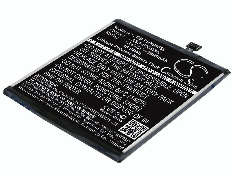 Philips AB3000CWMC 3.8V 2800mAh Li-Polymer Mobilephone akumulatoru