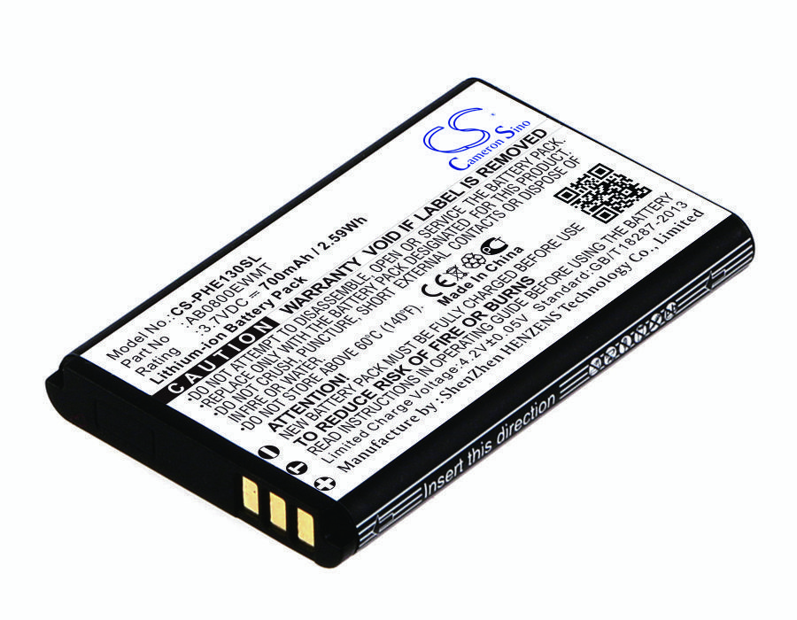 Philips AB0800EWMT 3.7V 700mAh Li-ion Mobilephone akumulatoru