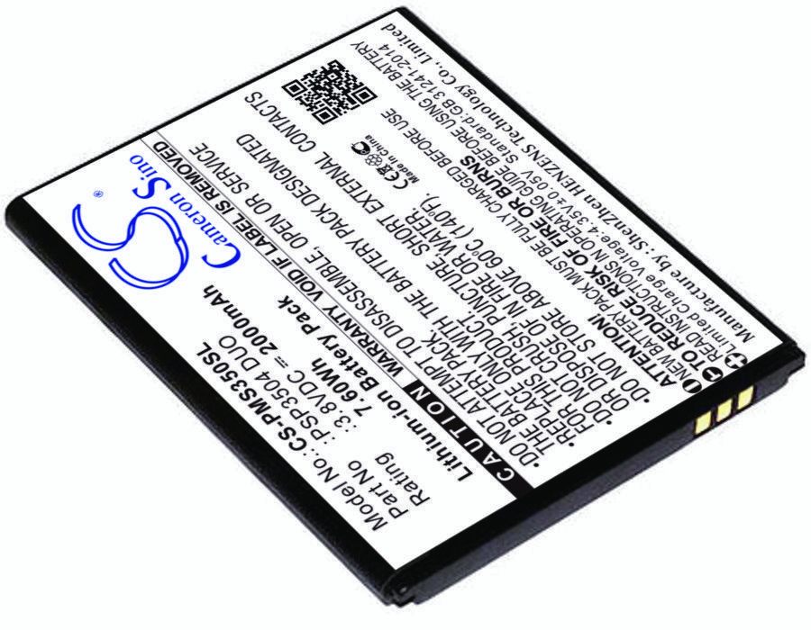 Prestigio PSP3504 DUO 3.8V 2000mAh Li-ion Mobilephone akumulatoru