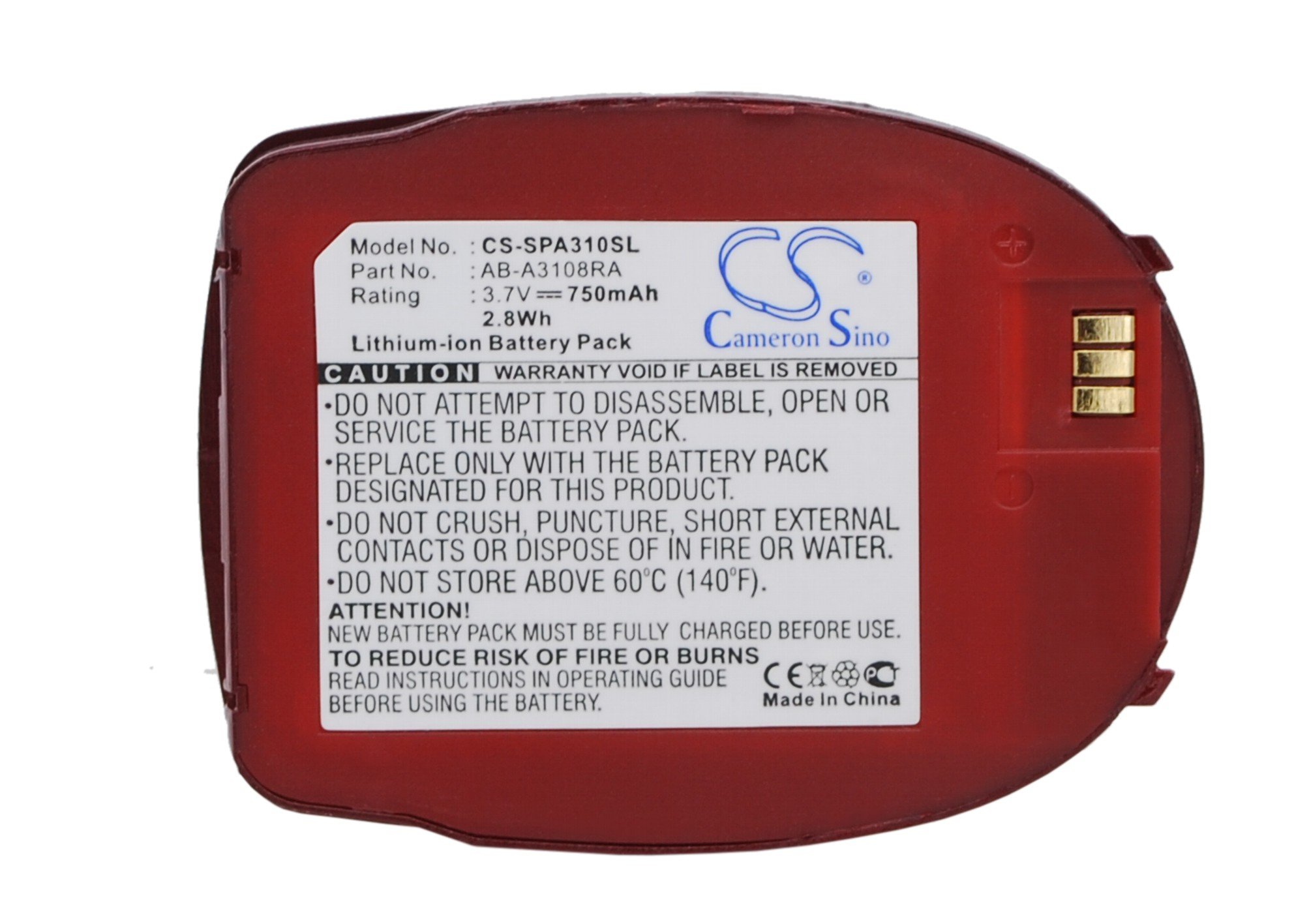 Samsung AB-A3108RA 3.7V 750mAh Li-ion mobile phone battery