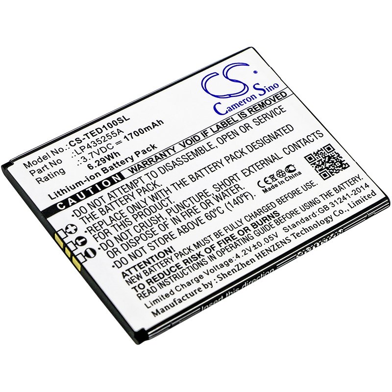TELEFUNKEN LP435255A 3.7V 1700mAh Li-ion mobile phone battery