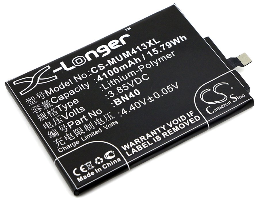 Xiaomi BN40 3.85V 4100mAh Li-Polymer Mobilephone akumulatoru