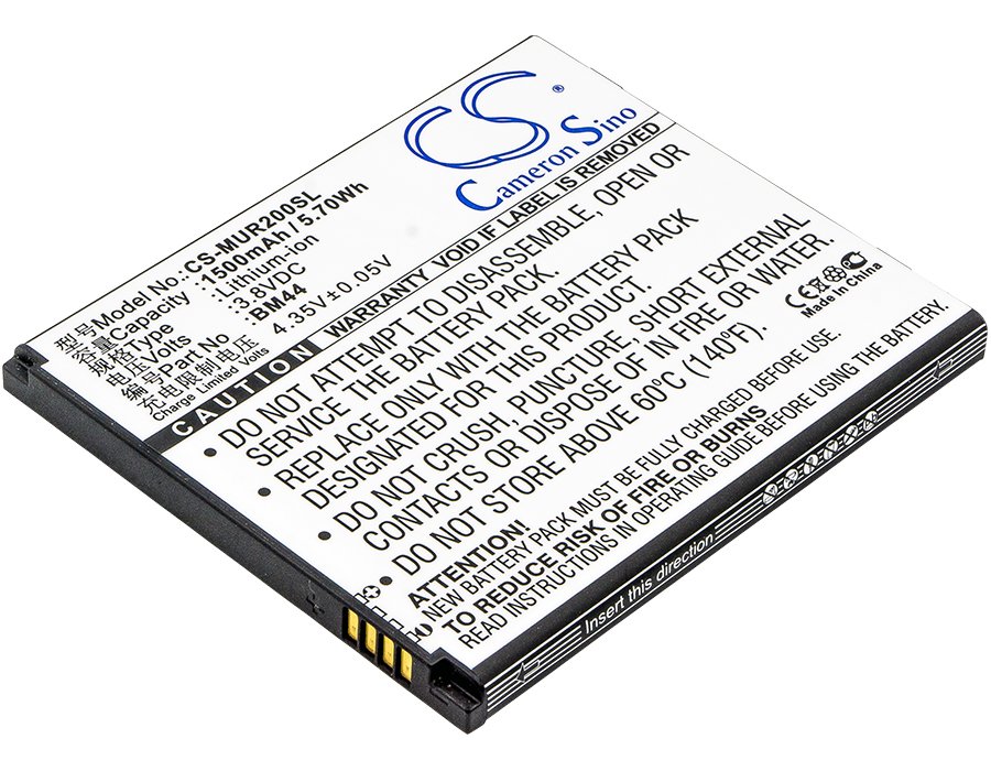 Xiaomi BM44 3.8V 1500mAh Li-ion Mobilephone akumulatoru
