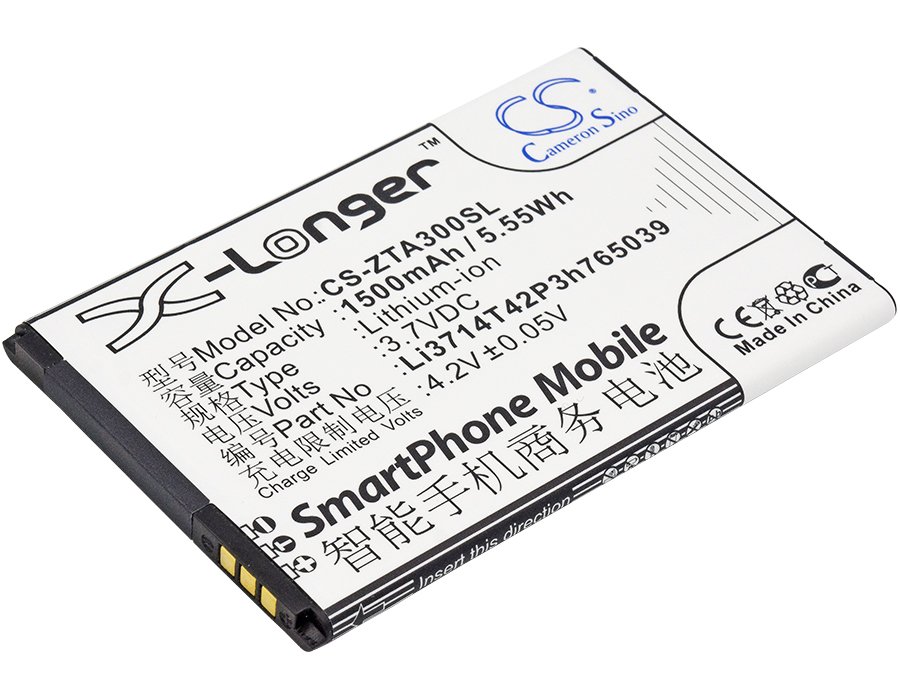 ZOPO Li3714T42P3h765039 3.7V 1500mAh Li-ion mobile phone battery