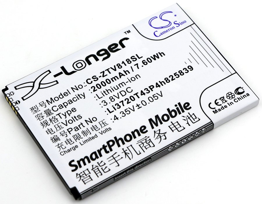 ZOPO Li3720T43P4h825839 3.8V 2000mAh Li-ion mobile phone battery