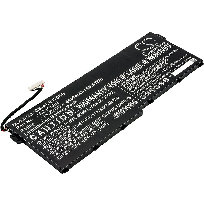 CS kannettavan akku  Acer AC16A8N, KT.0040G.009 15.2V 4400mAh Li-ion