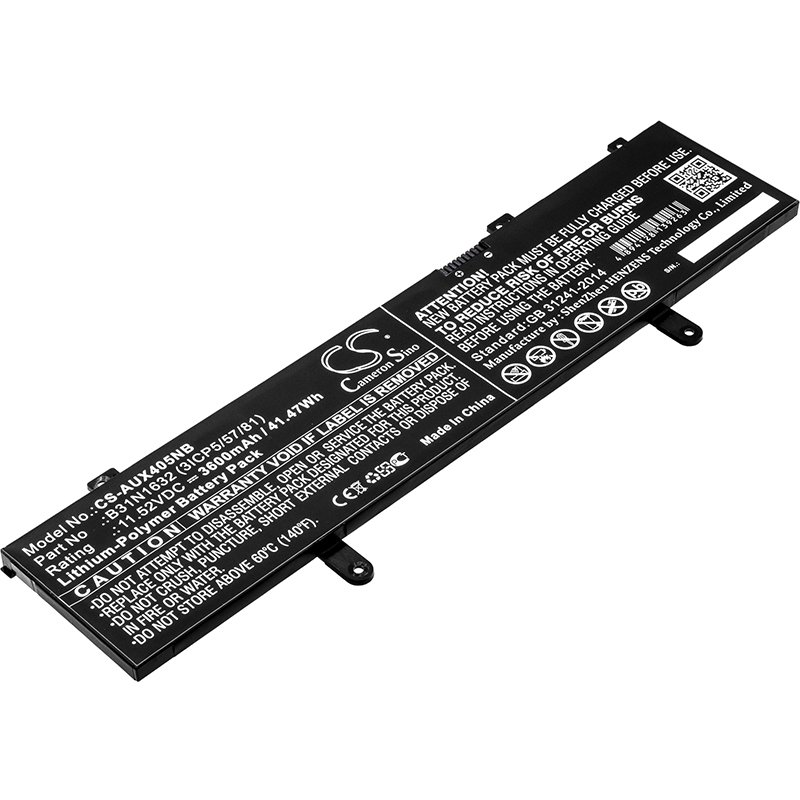 CS kannettavan akku  Asus 0B200-02540000, B31N1632 (3ICP5/57/81) 11.52V 3600mAh Li-Polymer