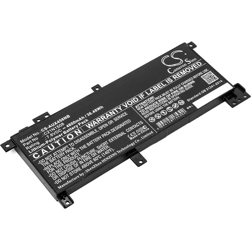 CS kannettavan akku  Asus 0B200-01740100, C21N1508 7.6V 4800mAh Li-Polymer