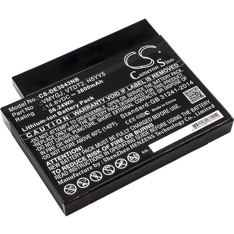 CS Laptop Battery  DELL H5YY5, VMYGJ, VTDT2 14.8V 3800mAh Li-ion