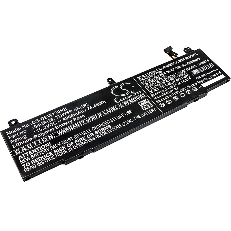 CS kannettavan akku  DELL 04RRR3, 4RRR3, TDW5P 15.2V 4900mAh Li-Polymer