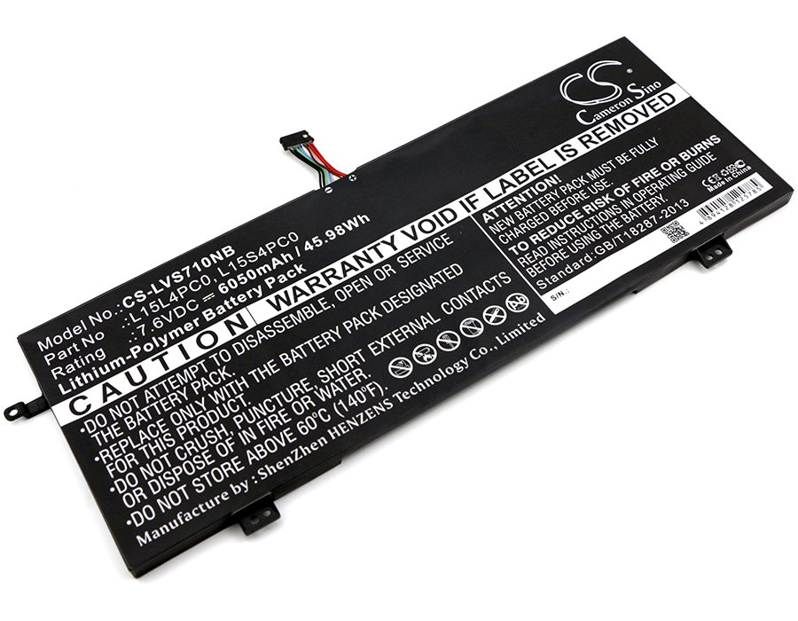 CS kannettavan akku  Lenovo L15L4PC0, L15M4PC0, L15S4PC0 7.6V 6050mAh Li-Polymer