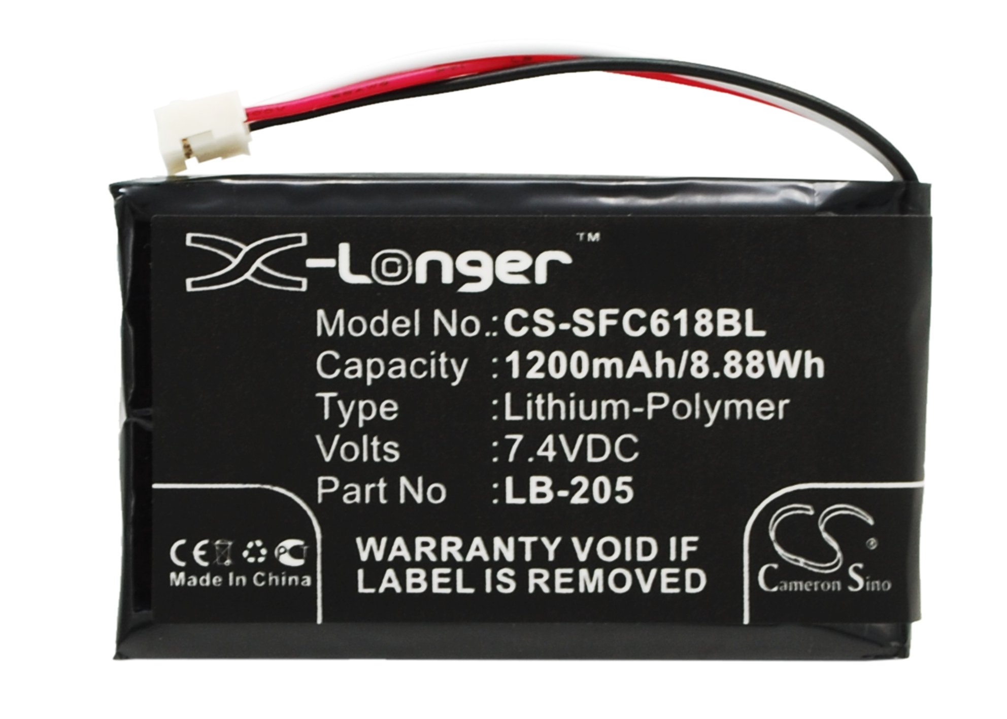 Safescan 131-0477, LB-205 7.4V 1200mAh Li-Polymer makseterminali aku