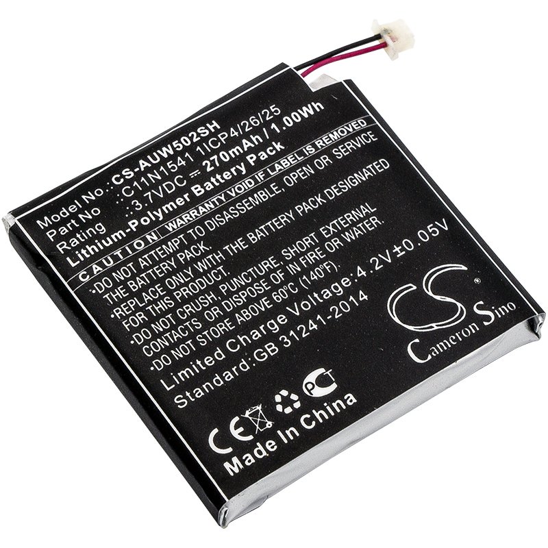 Asus 0B200-01760100 3.7V 270mAh Li-Polymer älykello akku