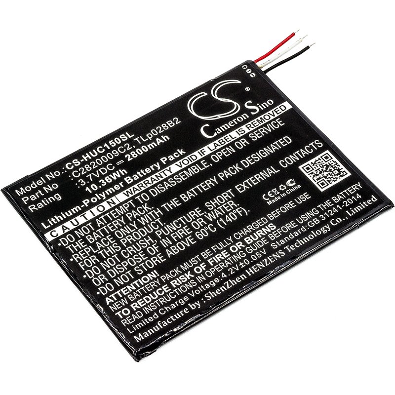 Alcatel C2820009C2 3.7V 2800mAh Li-Polymer tablet battery