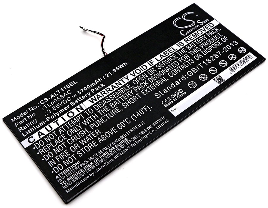 Alcatel TLp058AC 3.85V 5700mAh Li-Polymer Tablet Battery