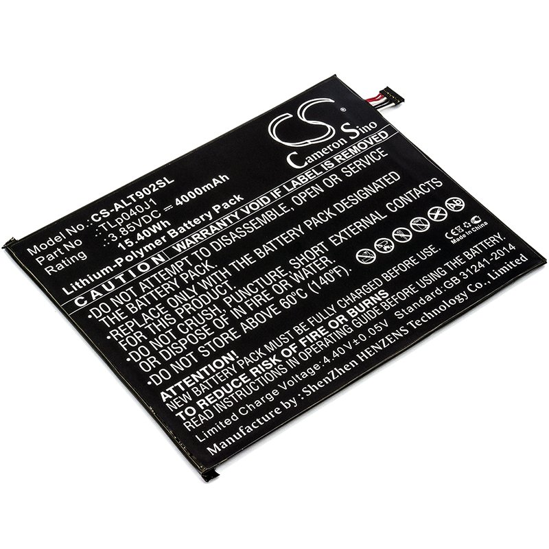 Alcatel TLp040J1 3.85V 4000mAh Li-Polymer Tablet Battery