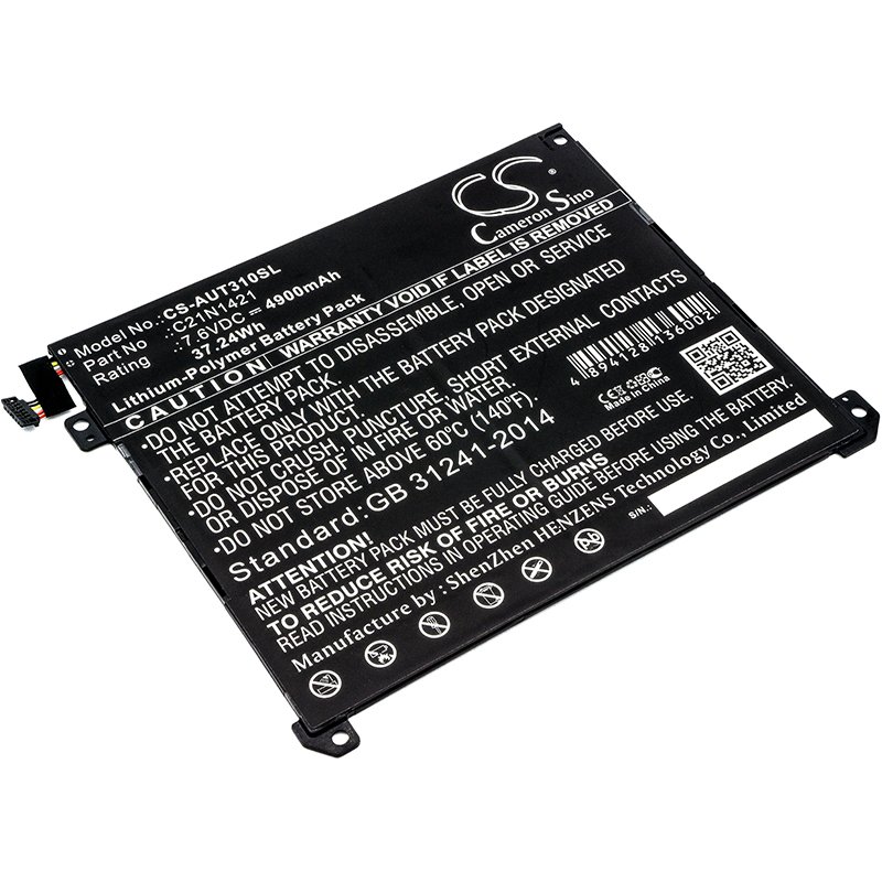 Asus 0B200-01520000, C21N1421 7.6V 4900mAh Li-Polymer Tablet aккумулятор