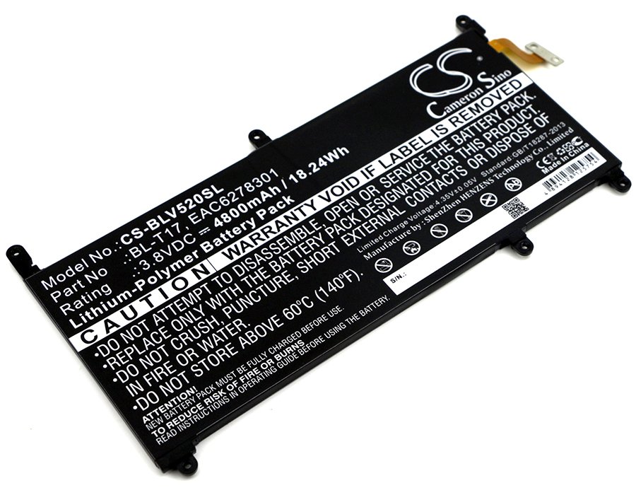 LG BL-T17, EAC6278301 3.8V 4800mAh Li-Polymer tahvelarvuti aku