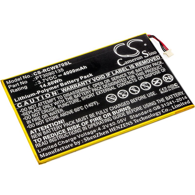 RCA PT3090135 3.7V 4000mAh Li-Polymer Tablet Battery