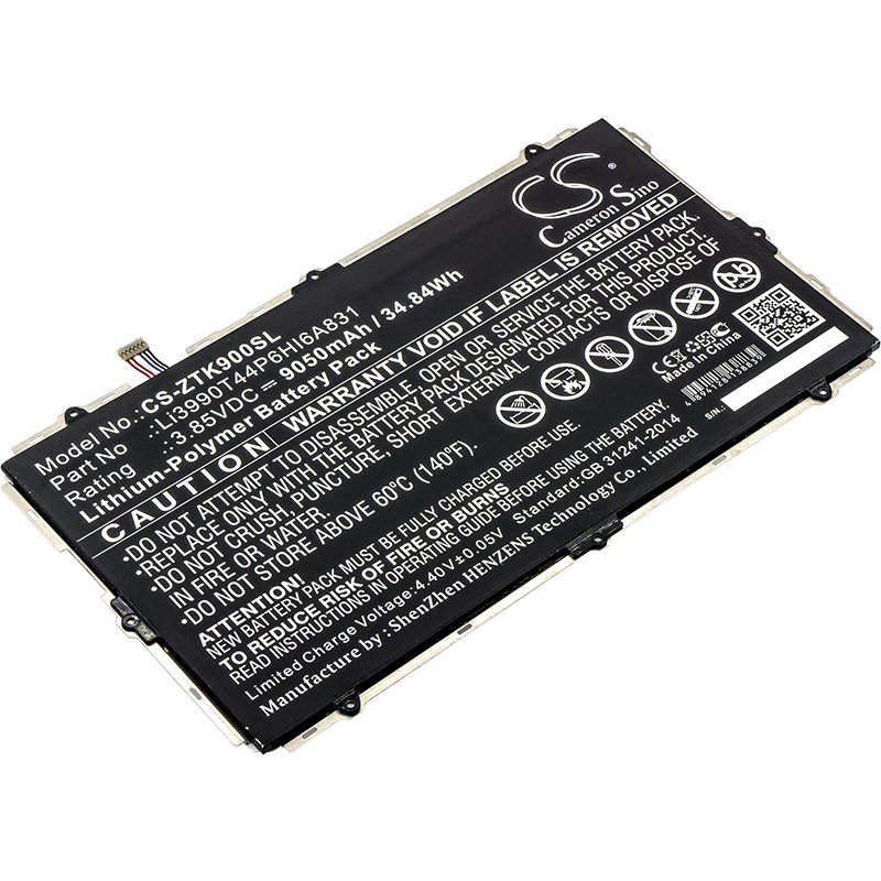 ZTE Li3990T44P6HI6A831 3.85V 9050mAh Li-Polymer Tablet akumulatoru