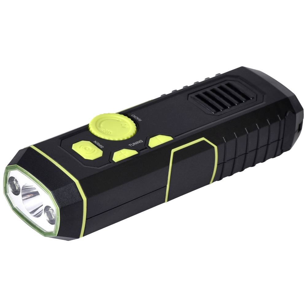 XCell Radiolight Dynamo LED lukturis 30 lm + FM radio + ārējais akumulators + sirēna (149039)