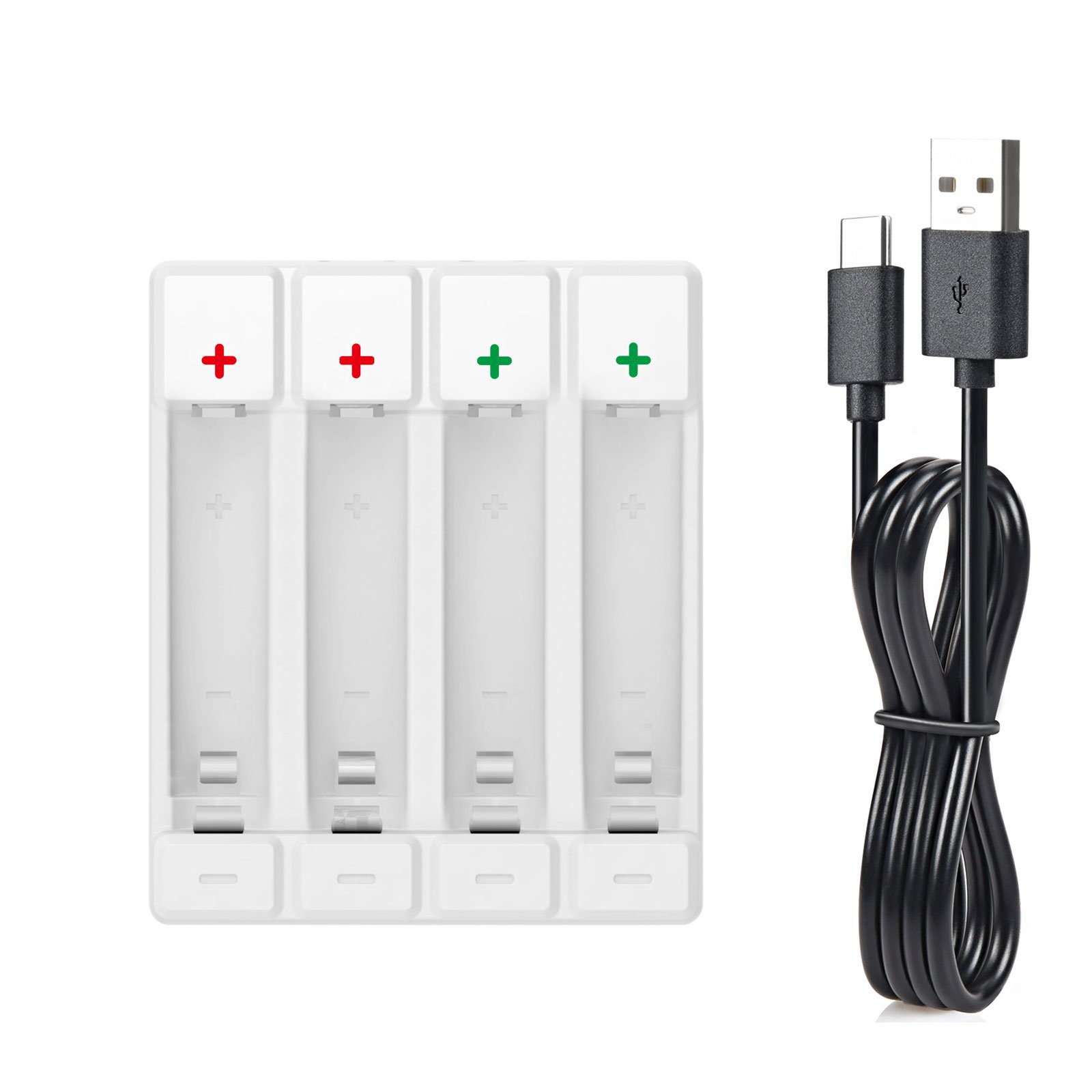 Soshine USB 1.5V AAA/AA Li-ion akumulatoru lādētājs, 4 vietas