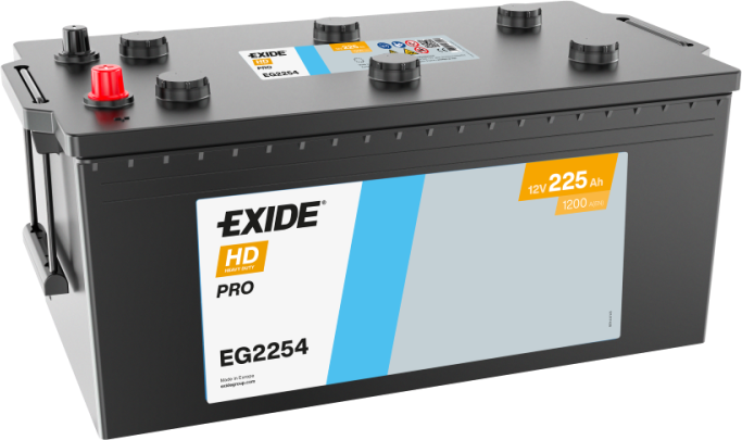 Exide EG2254 225Ah 1200A  - + HD PRO 518x276x242 starter battery